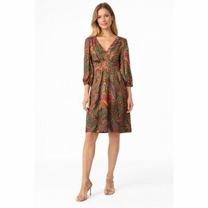 Sandra Angelozzi x Vintage 90s 100% Silk Psychedelic Paisley Print Dress